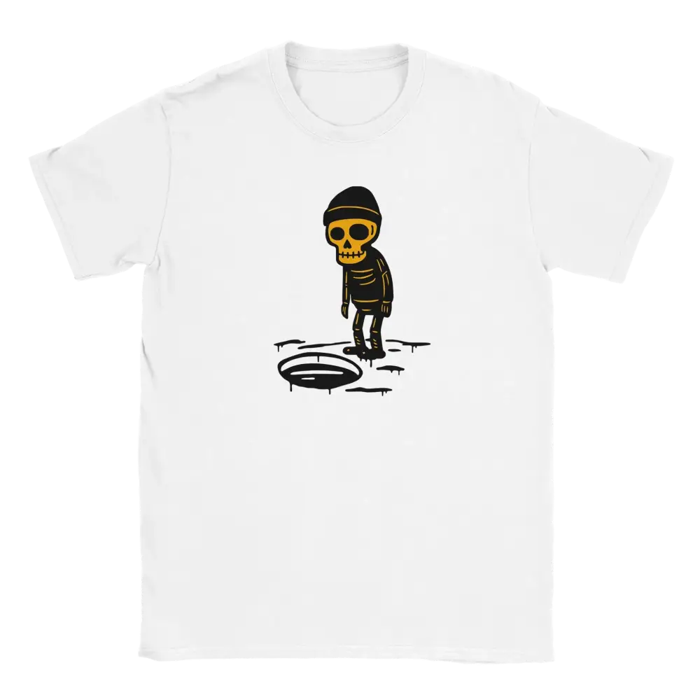 Avantouimari T-paita valkoinen short-sleeved t-paita cartoon skeleton design