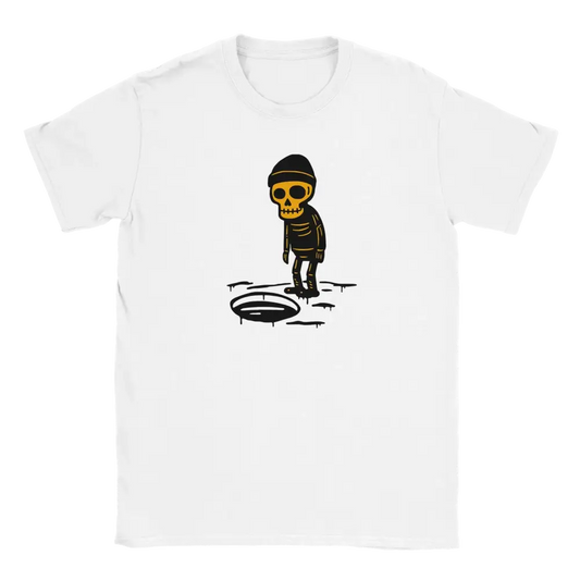 Avantouimari T-paita valkoinen short-sleeved t-paita cartoon skeleton design