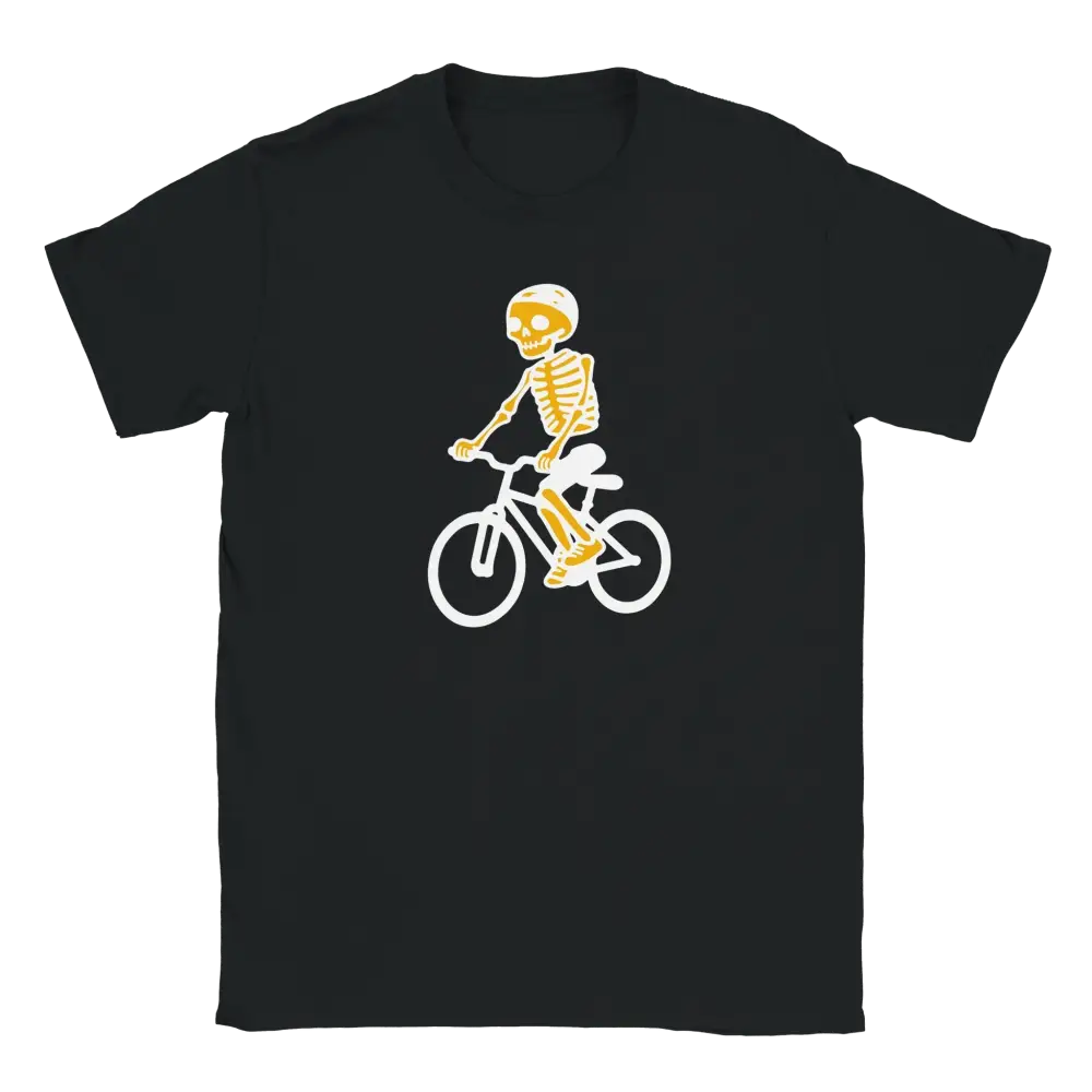 Musta t-paita Skeleton-ratsastajalla pyörällä - Ride Or Die - T-paita