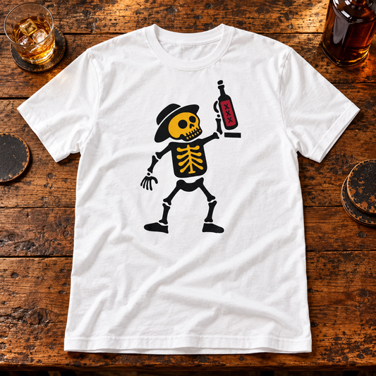 Themed flat-lay photograph of Ei kyykkypulloja - T-paita with accessories related to its printed design.