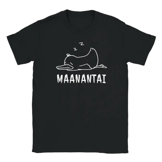 MaanantaiAnkka T-paita musta t-paita nukkuvalla ankkaliitoksella