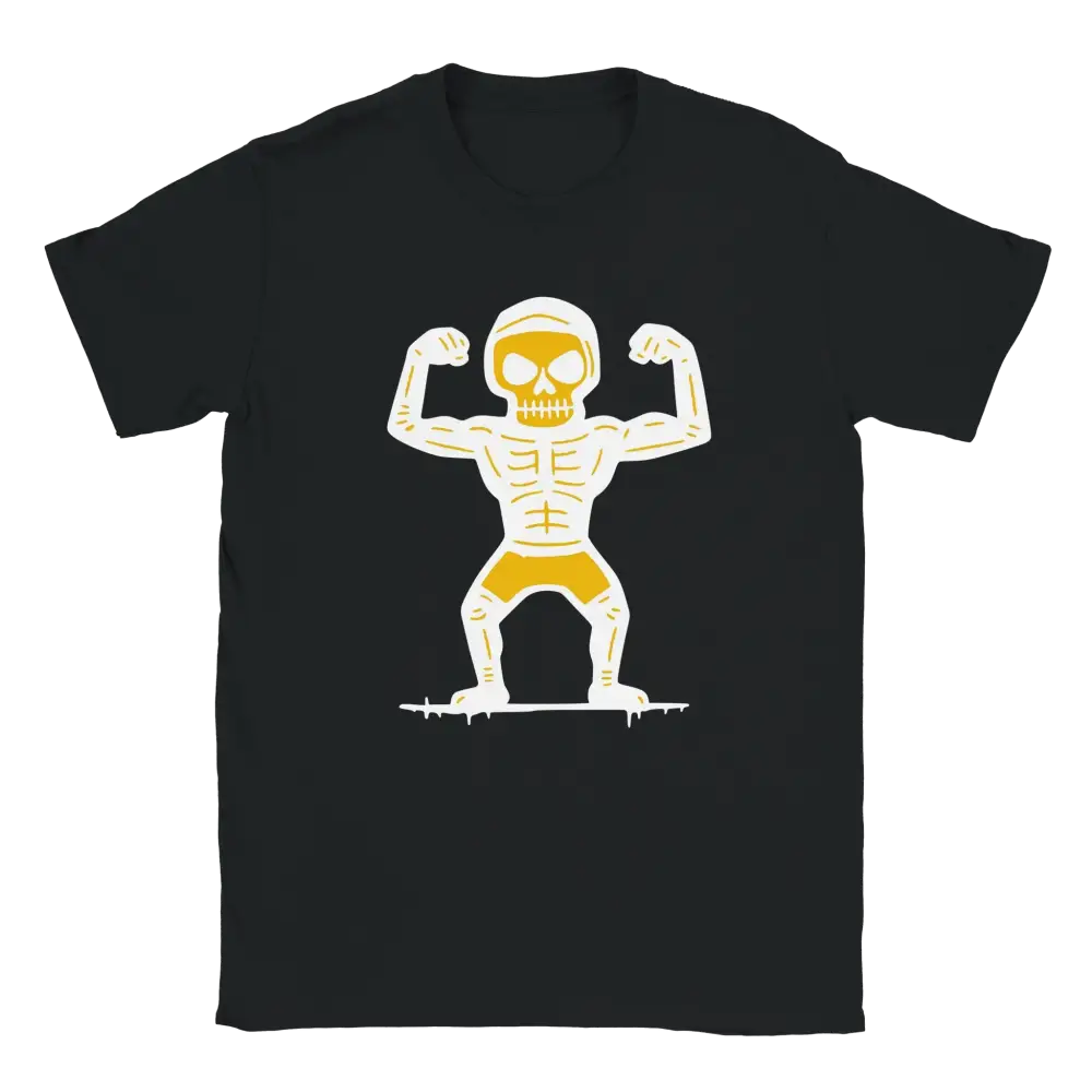 Musta T-paita Painija - T-paita, jossa flexaava luuranko designiä